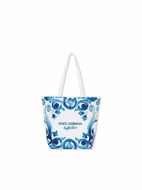 Dolce & Gabbana White & Light Blue Cooler Bag